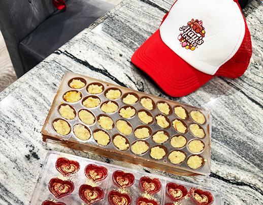 golden heart shape icon representing love and affection closely associated with six emotions